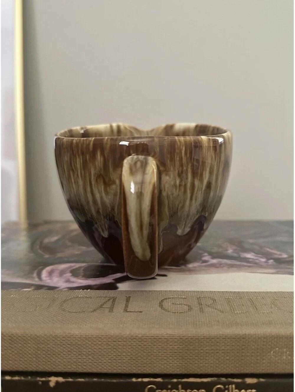 Vintage Canonsburg USA Brown Drip Ceramic Creamer Pitcher 3 Inches Tall